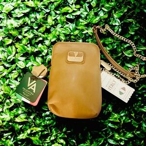 Valentina leather phone Crossbody Bag
